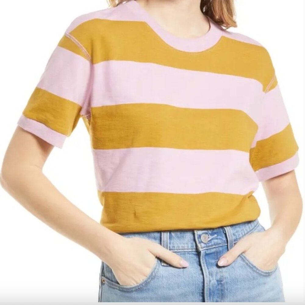 Madewell Rugby Stripe Crop Tee